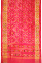 Pink Handloom Patola Ikat Silk Saree - Avishya
