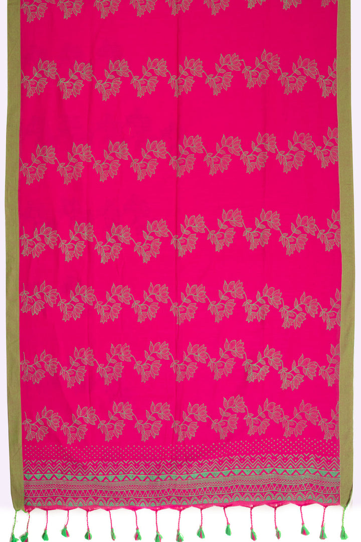 Pink Handloom Cotton Saree - Avishya