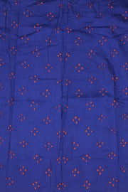 Blue Hand Block Printed Cotton 3-Piece Salwar Suit Material-Avishya