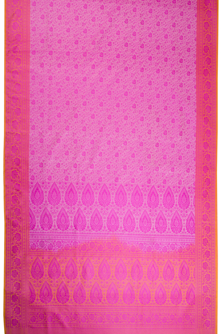 Carissma Pink Handloom Himroo Banana Silk Saree-Avishya