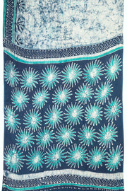 Blue Batik Muslin Silk Saree - Avishya