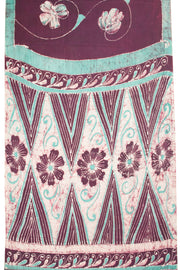 Purple Batik Muslin Silk Saree - Avishya