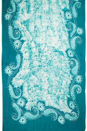 Blue Batik Muslin Silk Saree - Avishya