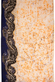 Desert Beige Batik Muslin Silk Saree-Avishya