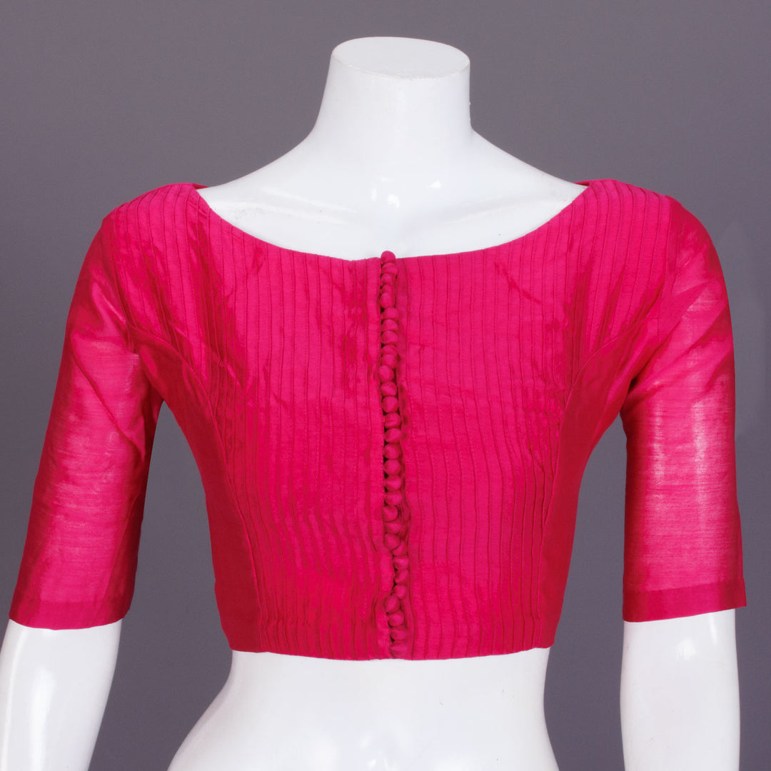 Pink Chanderi Silk Cotton Blouse - Avishya