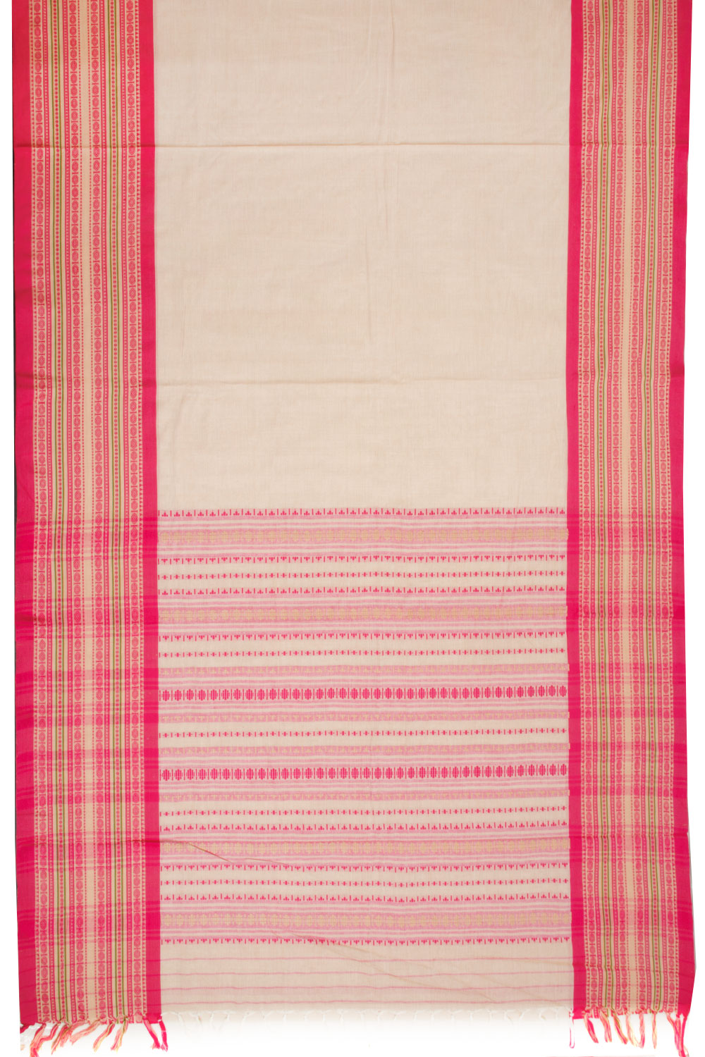 White Begumpuri Cotton Sarees 10068458 - Avishya