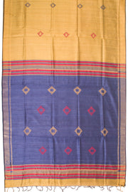 Brown Handloom Bhagalpur Dupion Tussar Silk Saree 10068468
