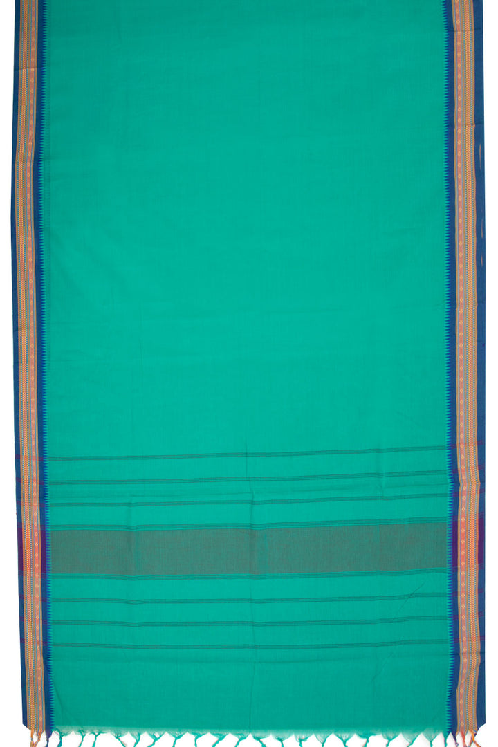 Green Handwoven Kanchi Cotton Saree 10068490 - Avishya