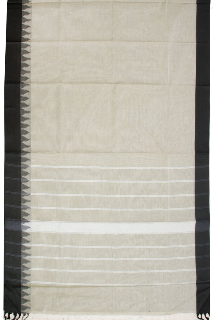 Grey Handwoven Kanchi Cotton Saree 10068508 - Avishya