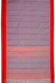 Purple Handwoven Korvai Kanchi Cotton Saree 10068550 - Avishya