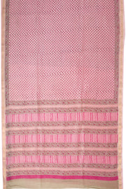 Pink Sanganeri printed Silk Cotton Saree 10068557 - Avishya