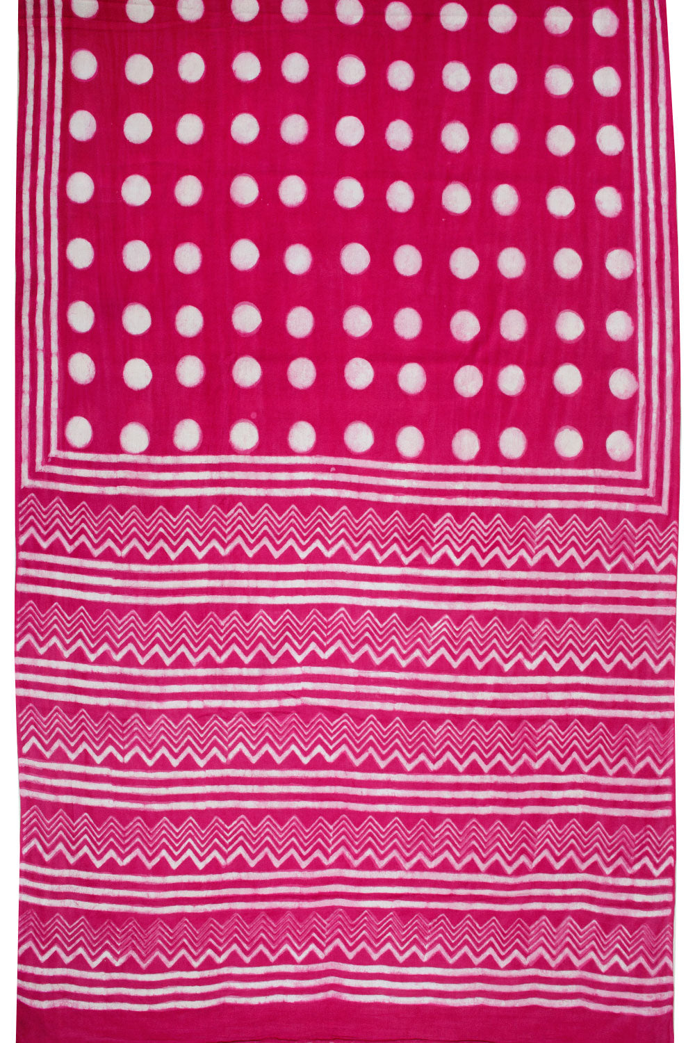 Pink Dabu Printed Mulmul Cotton Saree 10068593 - Avishya