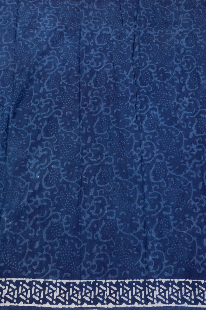 Navy Blue 3-Piece Mulmul Cotton Salwar Suit Material 10068612 - Avishya
