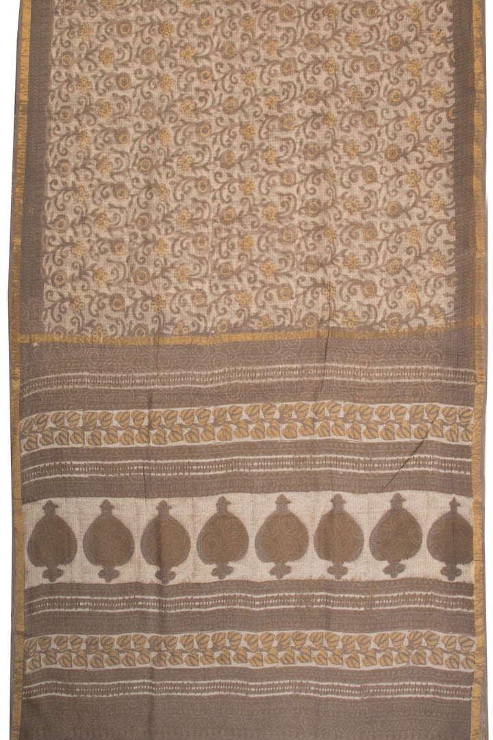 Brown Vanaspathi Printed Kota Cotton Saree 10068615 - Avishya