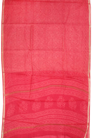 Red Hand Block Printed Kota Cotton Saree 10068631 - Avishya
