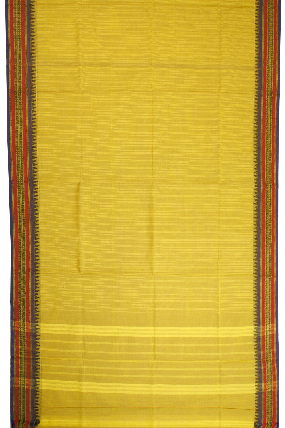 Green Handwoven Kanchi Cotton Saree 10068709 - Avishya