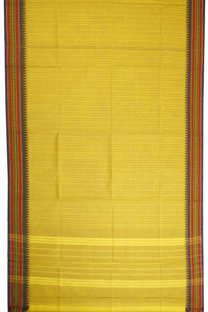 Green Handwoven Kanchi Cotton Saree 10068709 - Avishya