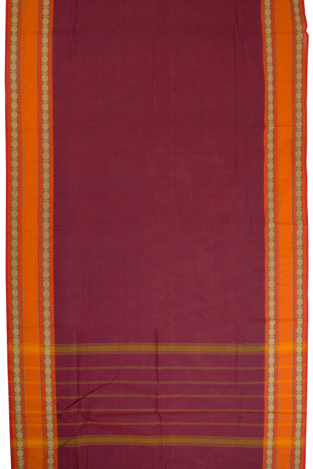 Maroon Handwoven Kanchi Cotton Saree 10068724 - Avishya