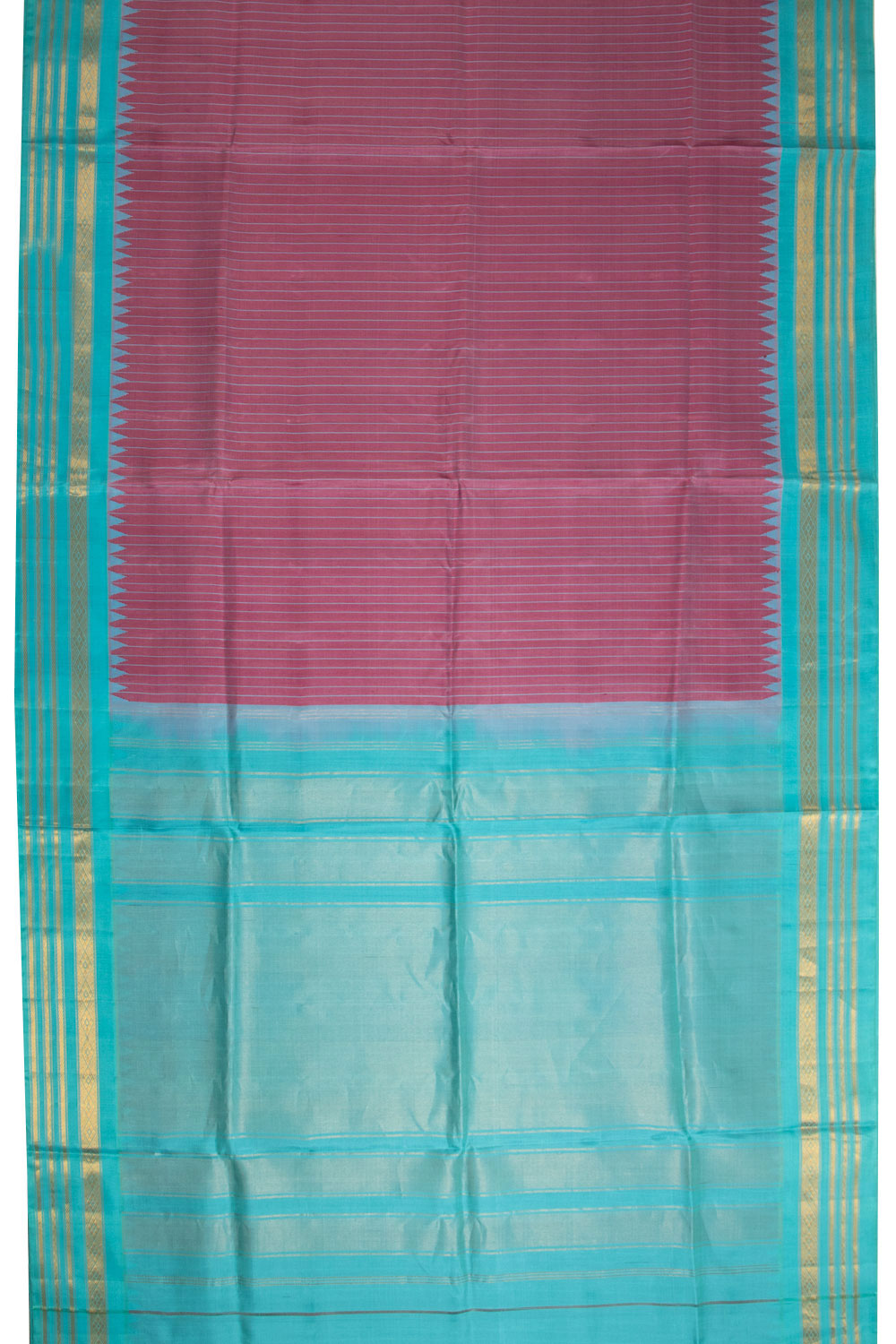 Mauve Handloom Gadwal Kuttu Silk Saree 10068738 - Avishya