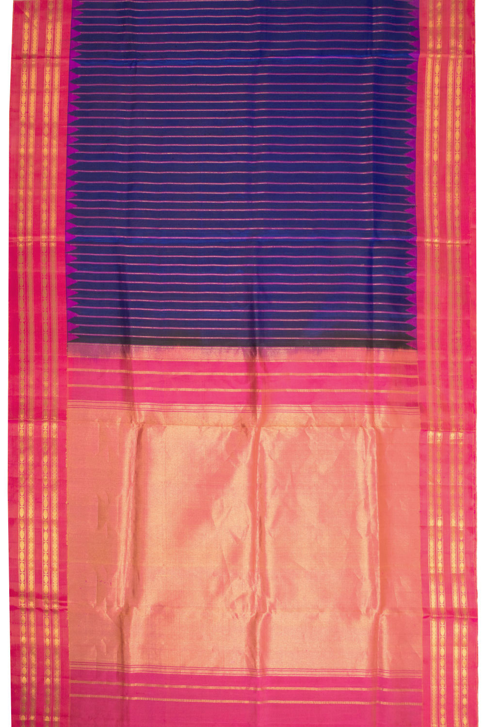 Purple Handloom Gadwal Kuttu Silk Saree 10068740 - Avishya