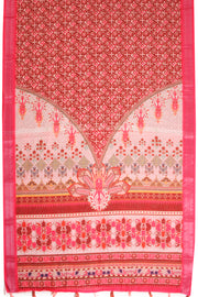 Maroon Fancy Printed Linen Saree 10068766 - Avishya