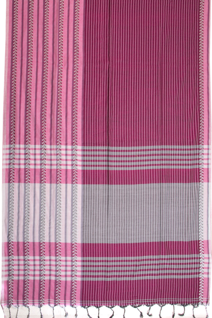 Pink Shantipur Tant Bengal Cotton Saree 10068792 - Avishya