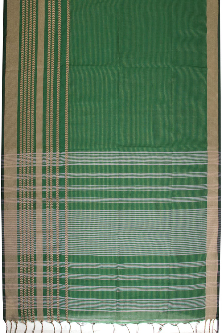 Green Santipuri Tant Bengal Cotton Saree 10068794 - Avsihya