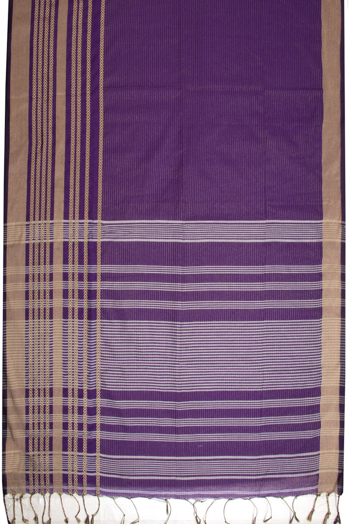 Purple Shantipur Tant Bengal Cotton Saree 10068796- Avishya