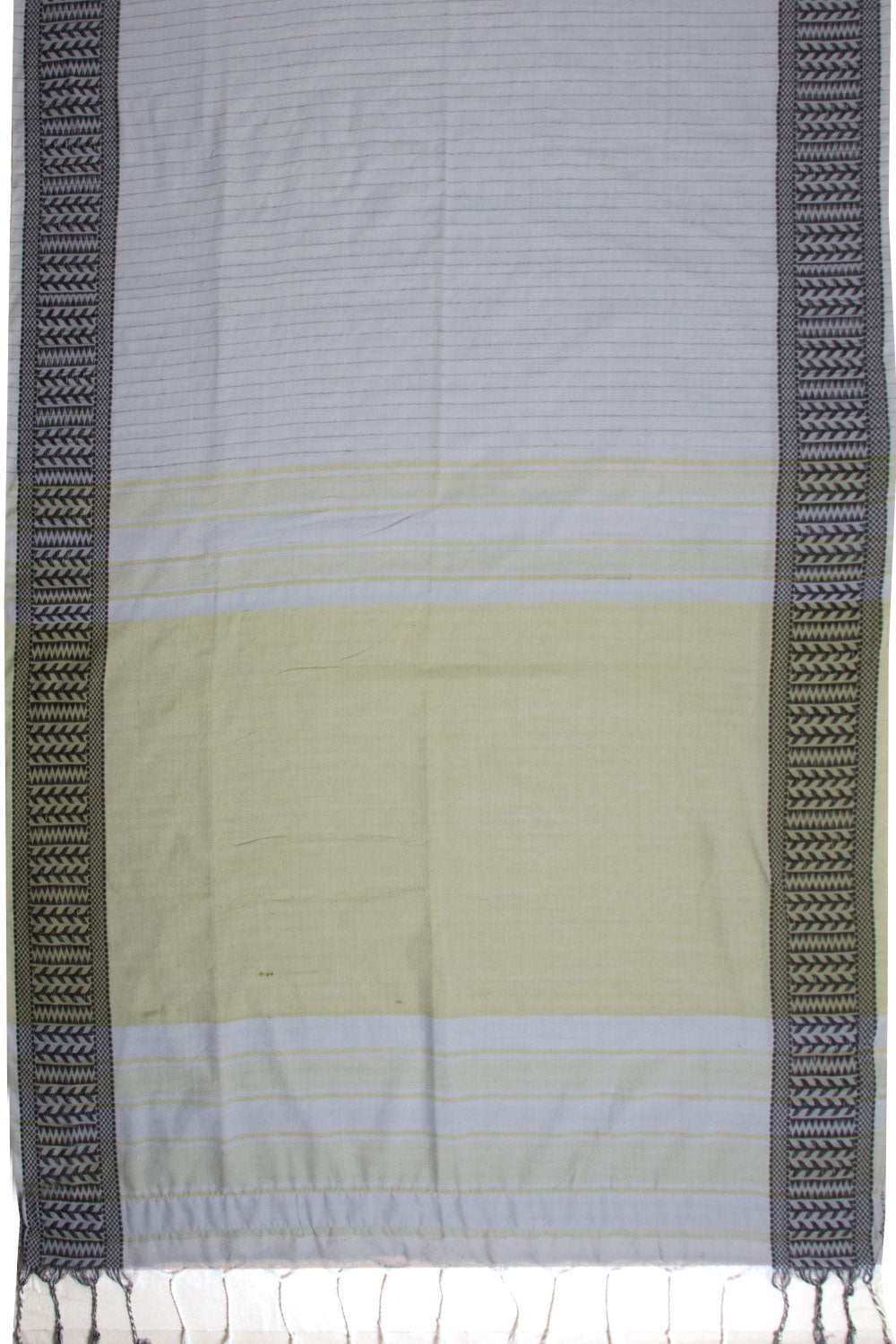 Grey Shantipur Tant Bengal Cotton Saree 10068797 - Avishya