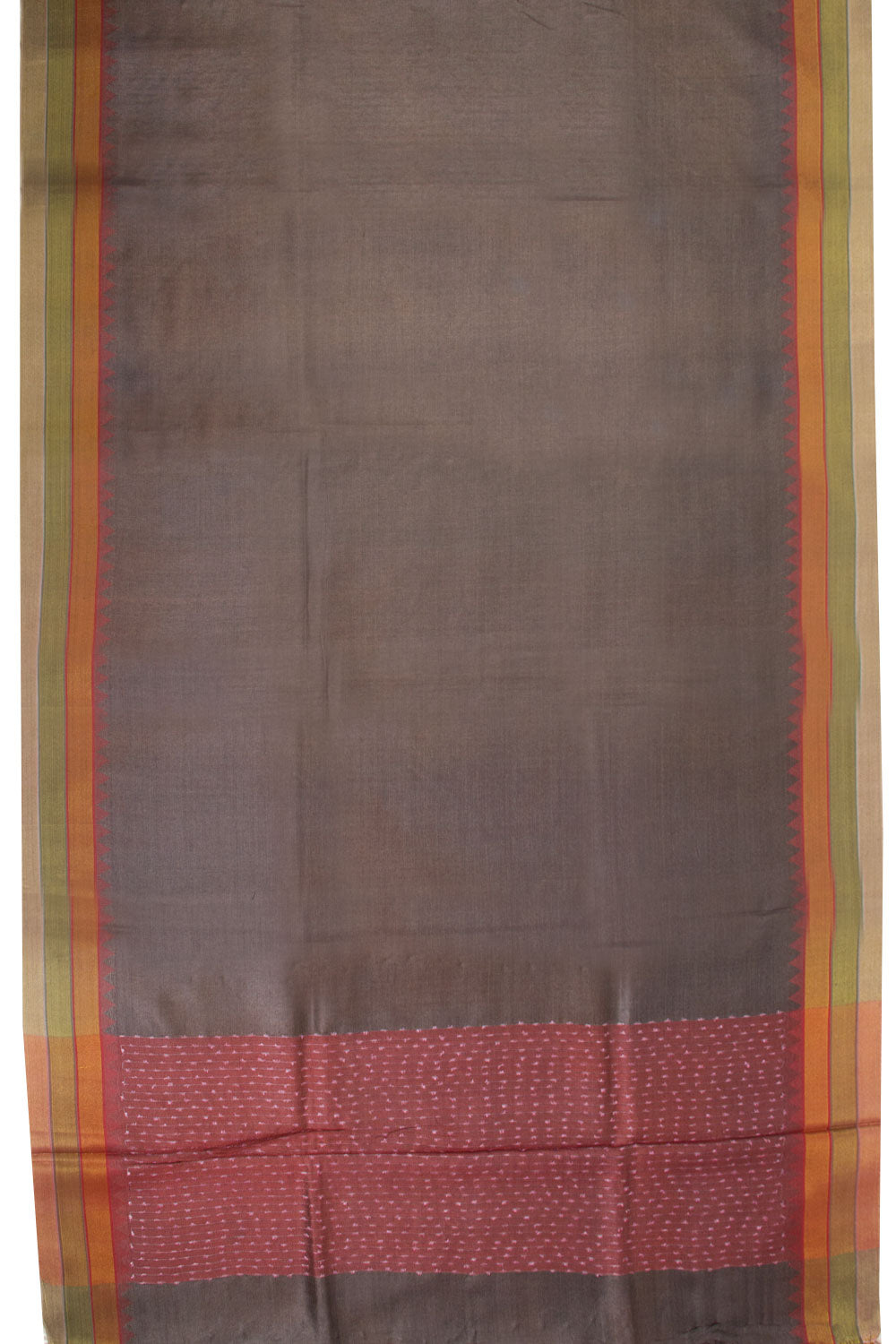 Grey Chhattisgarh Tussar Silk Saree 10068807 - Avishya
