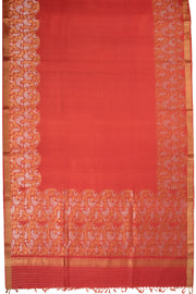 Red Chhattisgarh Tussar Silk Saree 10068812 - Avishya