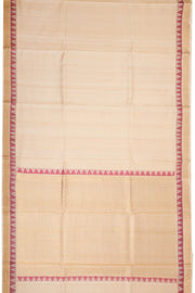 Cream Chhattisgarh Tussar Silk Saree 10068818 - Avishya