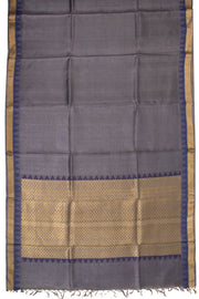 Grey Chhattisgarh Tussar Silk Saree 10068819 - Avishya