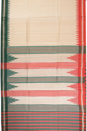 Beige Chhattisgarh Tussar Silk Saree 10068822 - Avishya