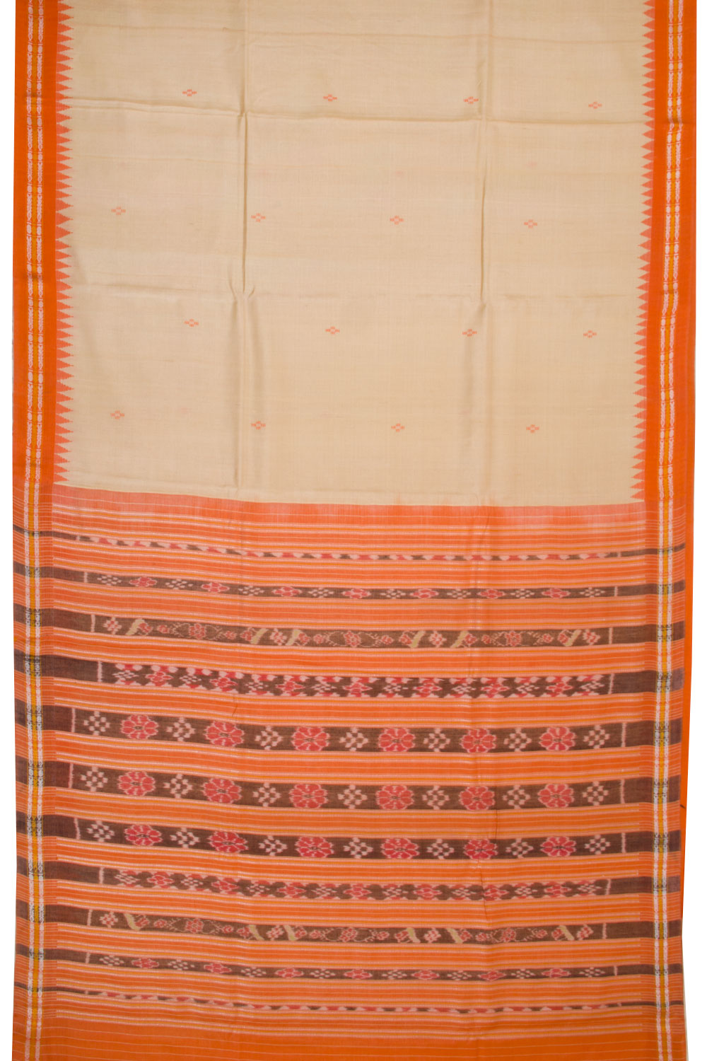 Beige Chhattisgarh Tussar Silk Saree 10068823 - Avishya