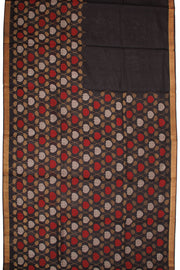 Black Chhattisgarh Tussar Silk Saree 10068834 - Avishya