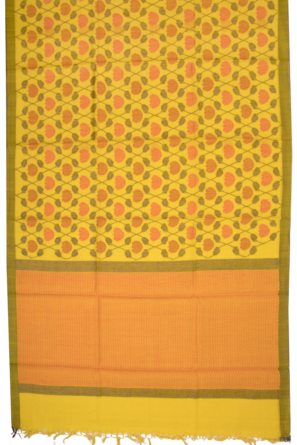 Yellow Chhattisgarh Tussar Silk Saree 10068835 - Avishya