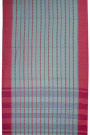 Blue Handloom Dhaniakhali Cotton Saree - Avishya