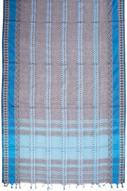 Grey Handloom Dhaniakhali Cotton Saree - Avishya