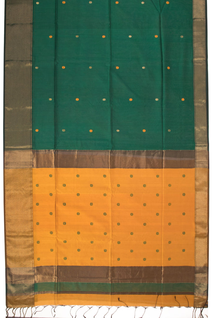 Green Handloom Maheshwari Silk Cotton Saree 10068883 - Avishya