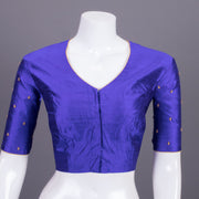 Blue Aari Embroidered Tussar Silk Blouse 10068930 - Avishya
