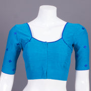 Blue Embroidered Mangalgiri Cotton Blouse 10068955 - Avishya