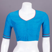 Blue Embroidered Cotton Blouse 10068961 - Avishya