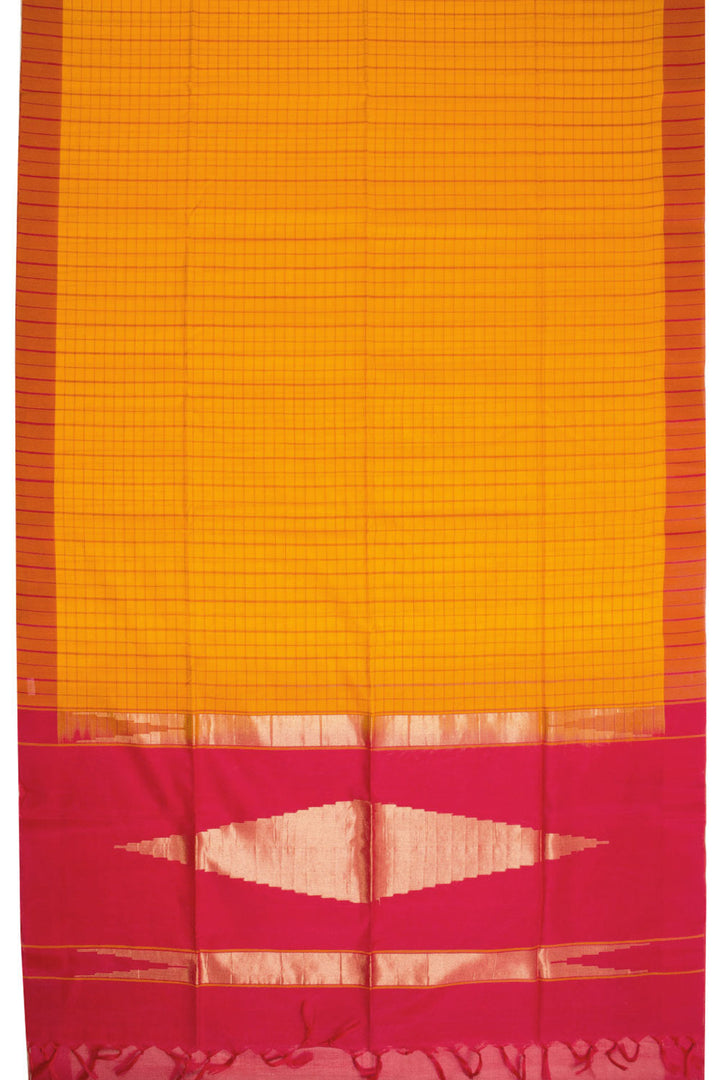 Yellow Handloom Kovai Silk Cotton Saree 10069046 - Avishya