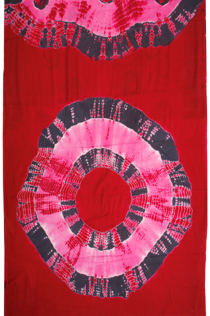Pink Shibori Printed Cotton Saree 10069070 - Avishya