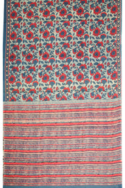 Blue Vanaspathi Printed Mulmul Cotton Saree 10069091 - Avishya