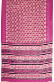 Magenta Vanaspathi Printed Mulmul Cotton Saree 10069093 - Avishya