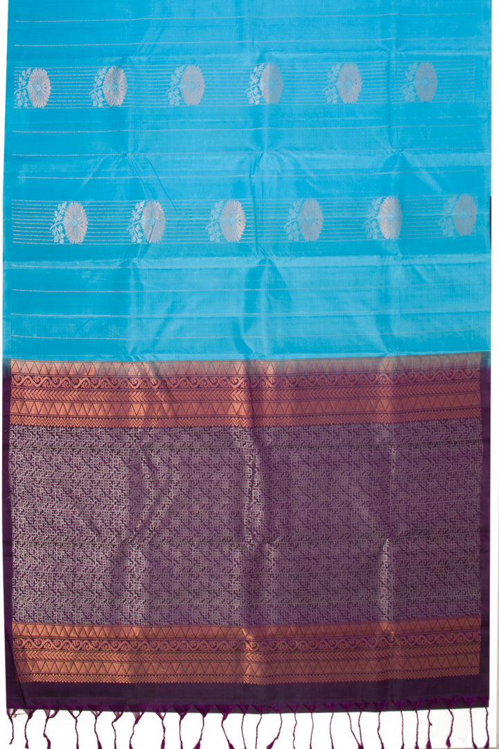 Blue Handloom Kanjivaram Silk Saree 10069114