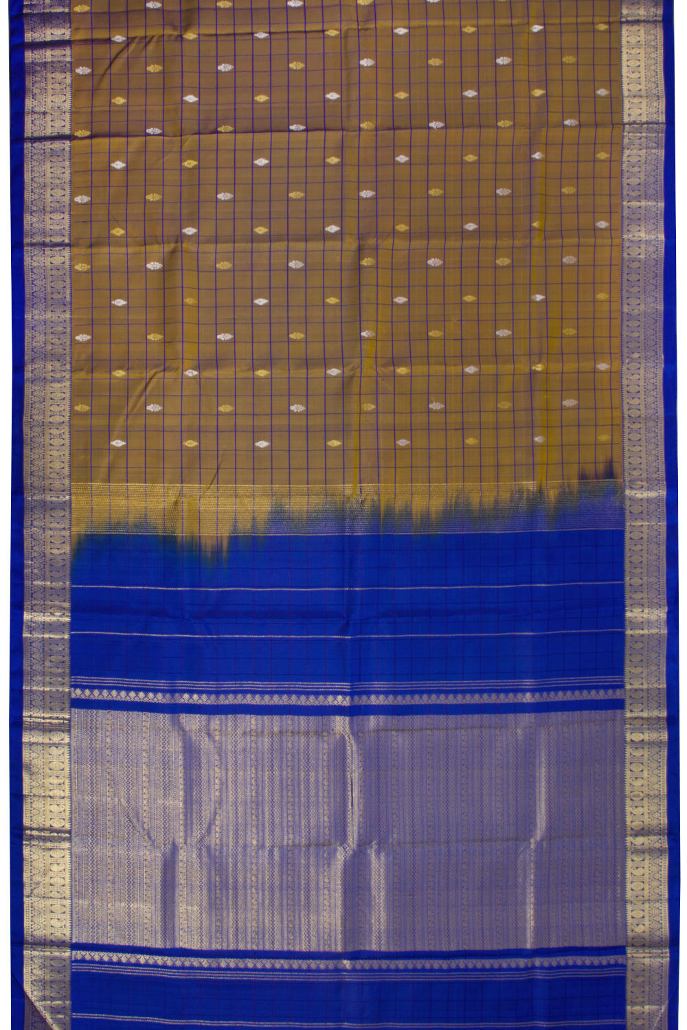 Green Handloom Kanjivaram Silk Saree 10069115 - Avishya