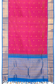 Pink Handloom Korvai Kanjivaram Silk Saree 10069133